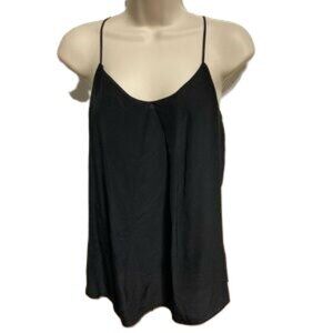 MADEWELL Silk Racerback Slinky Black Layering Dressy Tank Top Womens XS